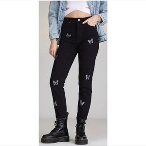 Pacsun Butterfly Ultra High Waisted Slim Fit Jeans